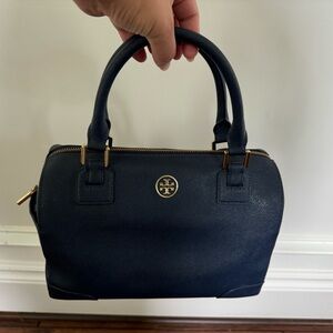 Tory Burch Navy “Speedy-style” Bandolier Purse